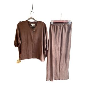 Louis Simon for LA "Libellube" vintage silk skirt set Size L